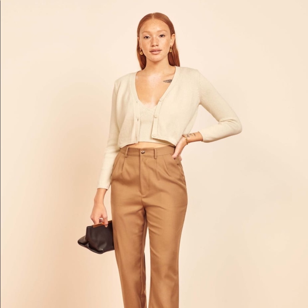 Tille Tank And Cardi Set XS Cream RARE Reformation